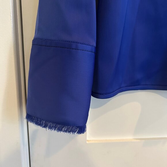 *NWT* Proenza Schouler White Label Blue Fronge Blouse size 2 - Picture 2 of 9